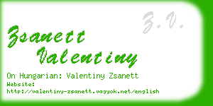 zsanett valentiny business card